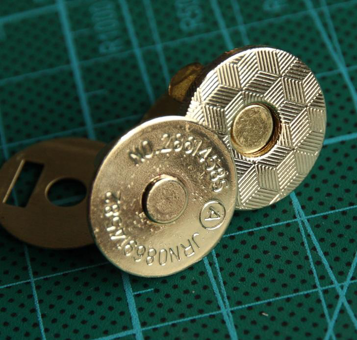 100 Stück Magnetverschluss - Nickel glänzend 18 mm