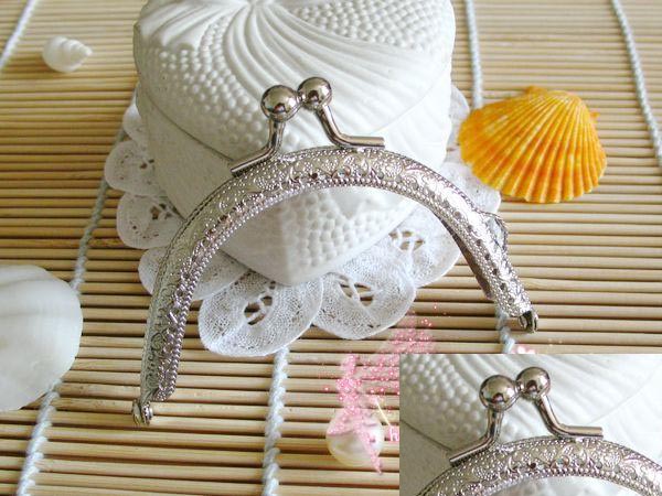 20Stück 8.5cm silber nähen taschenbügel rahmen